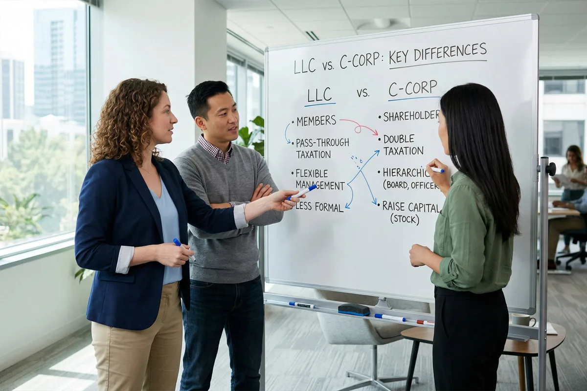 How to choose a company type in the US