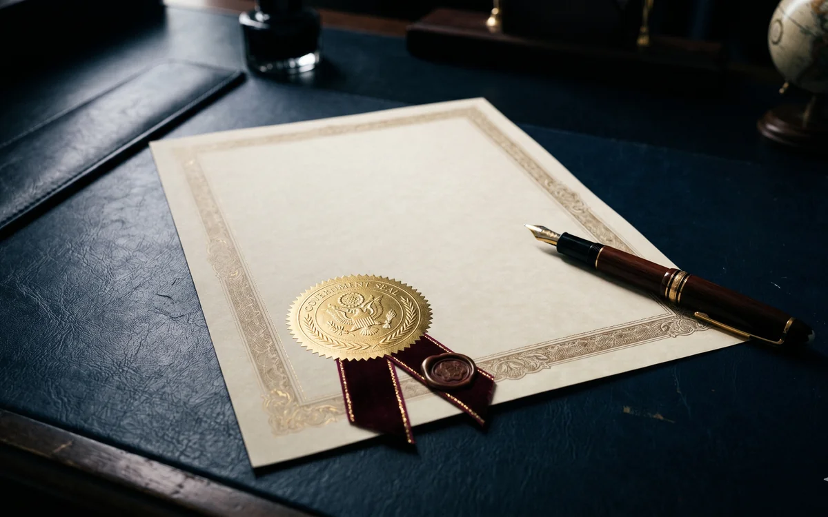 USPTO trademark certificate next to branded packaging — illustration of US brand protection